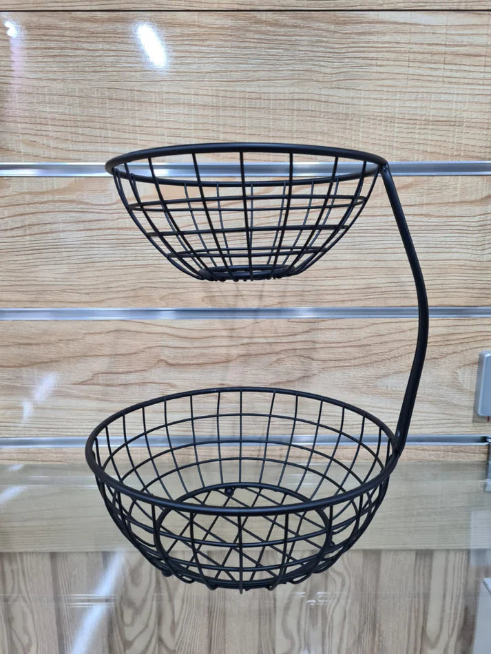 Fruit Basket 2 Tier Black Type 3