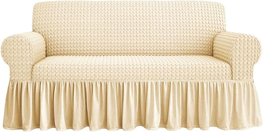 Sofa Cover Bubble Style - Cream Color