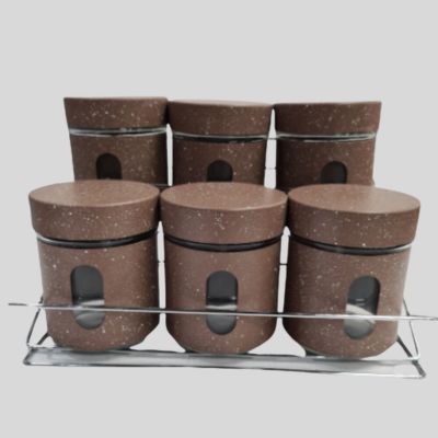 Condiments 6 Piece Set- Brown