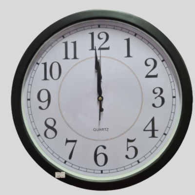 Wall Clock Black and White Retro Style 40cm