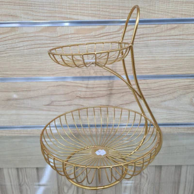 Fruit Basket 2 Tier Gold Type 2